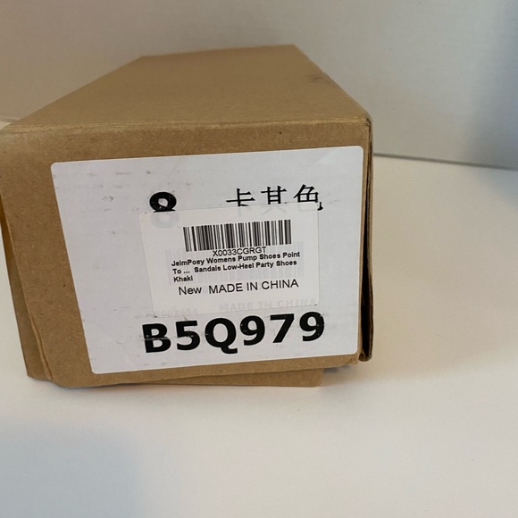 Jeimpoey Women’s Slingback chunky Heels pointed toe pump size 8 New in Box. - Picture 10 of 10